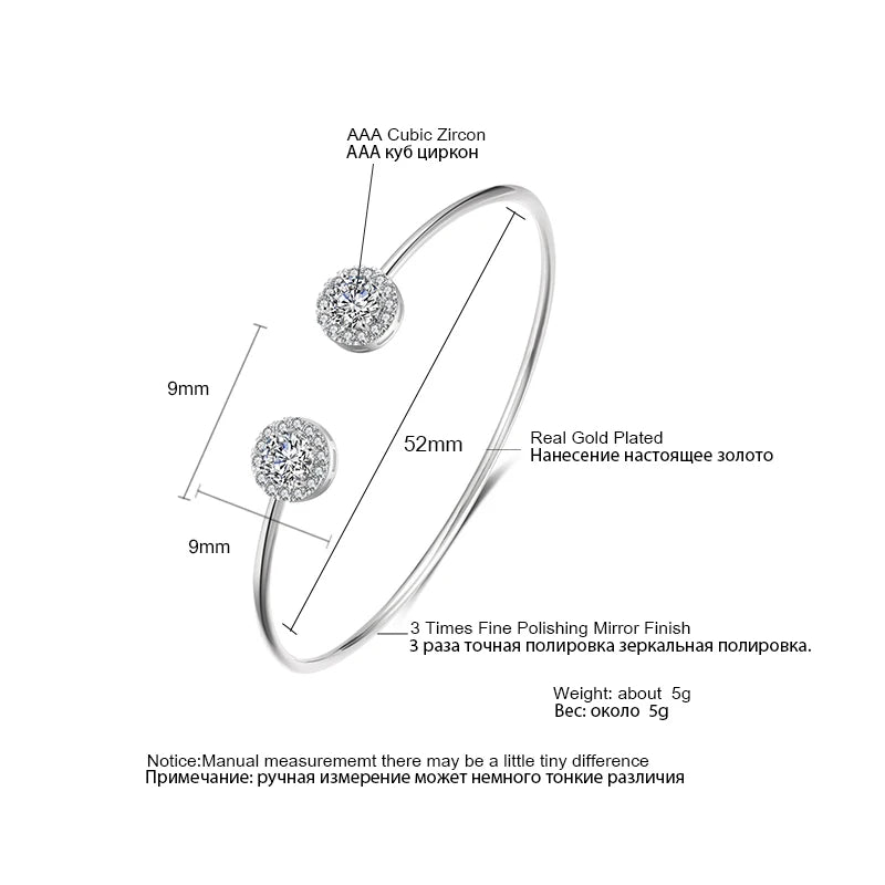 Celeste Zircon Gold Bangle