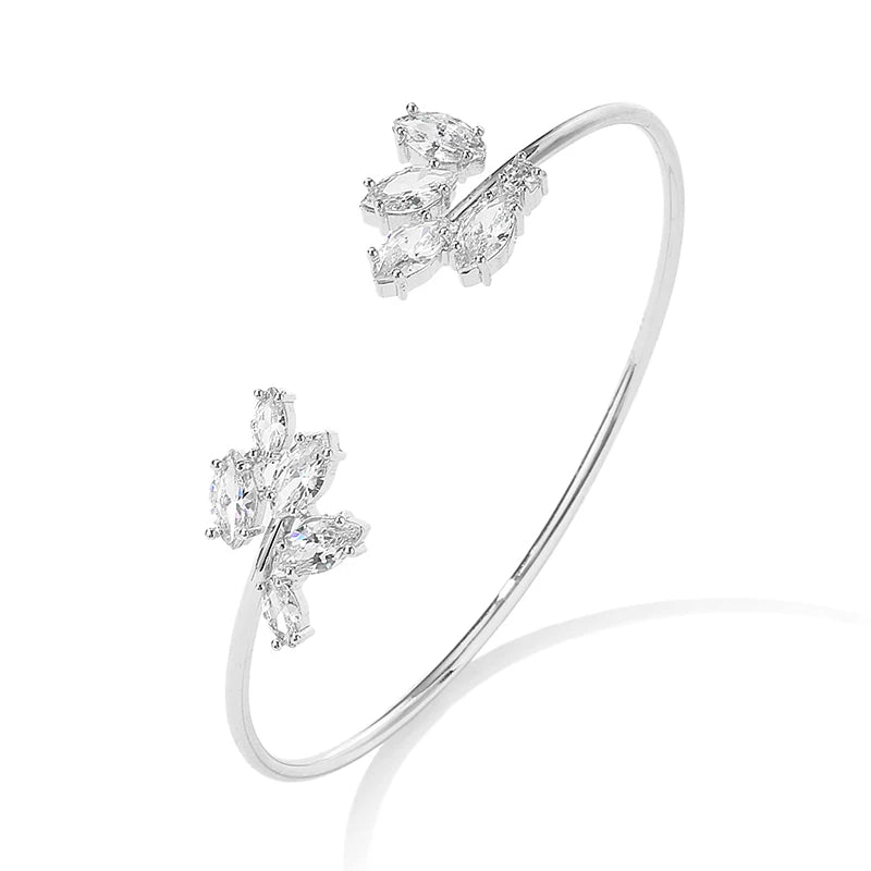 Celeste Zircon Gold Bangle