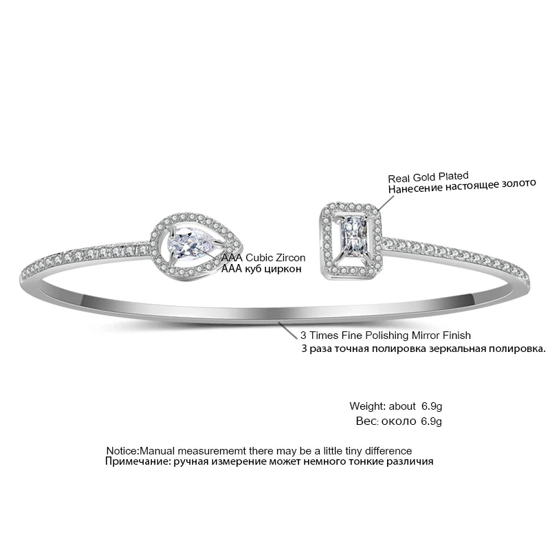 Celeste Zircon Gold Bangle
