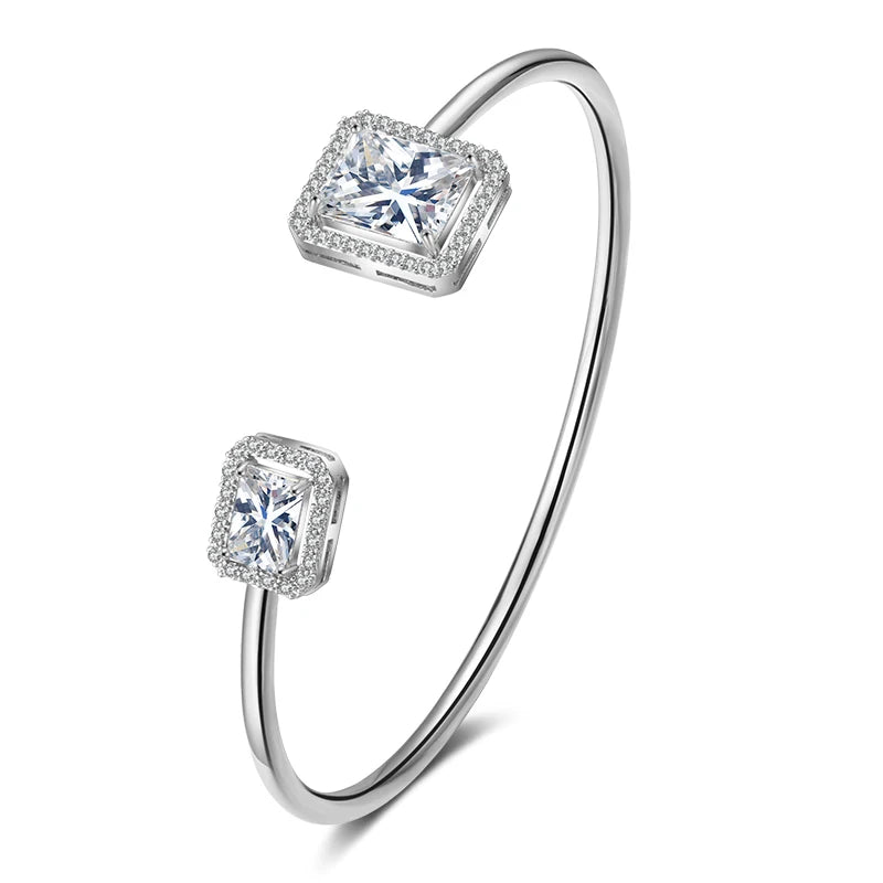 Celeste Zircon Gold Bangle